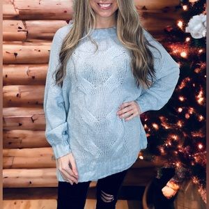 Aerie light blue sweater women’s size small wool blend NEW